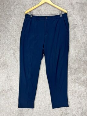 Banana Republic AirStretch Ankle Pants Womens Large Navy Blue Activewear Stretch